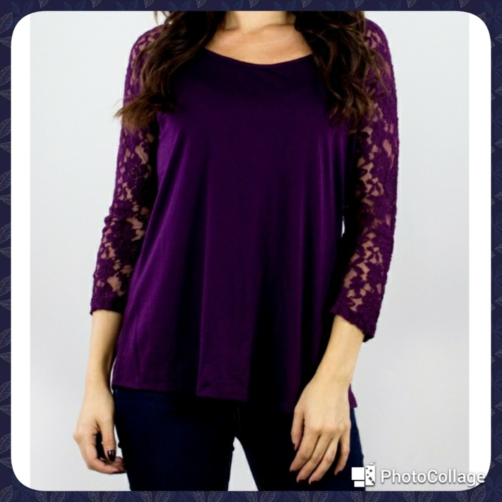 [Last 1!] CLOSET CLOSING Purple Blouse Lace